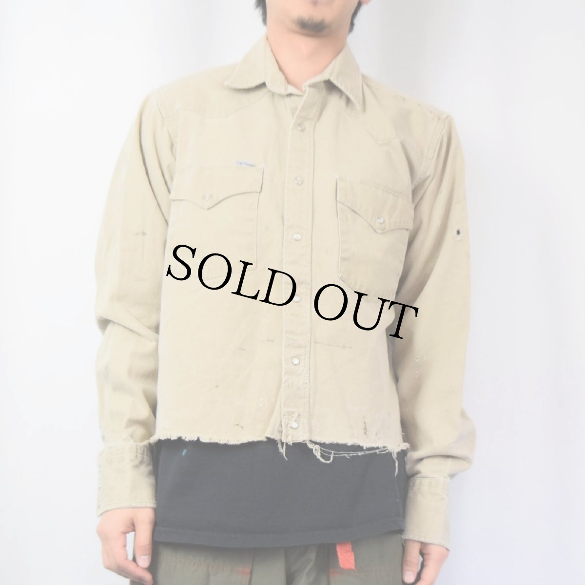 画像2: Carhartt カットオフ ウエスタンシャツジャケット (2)