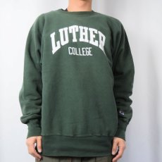 画像2: 90's Champion REVERSE WEAVE USA製 "LUTHER COLLEGE" プリントスウェット XL (2)