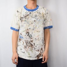 画像3: "college pro PAINTERS" ペンキペイント プリントリンガーTシャツ (3)