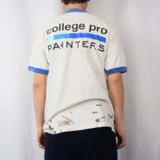 画像4: "college pro PAINTERS" ペンキペイント プリントリンガーTシャツ (4)