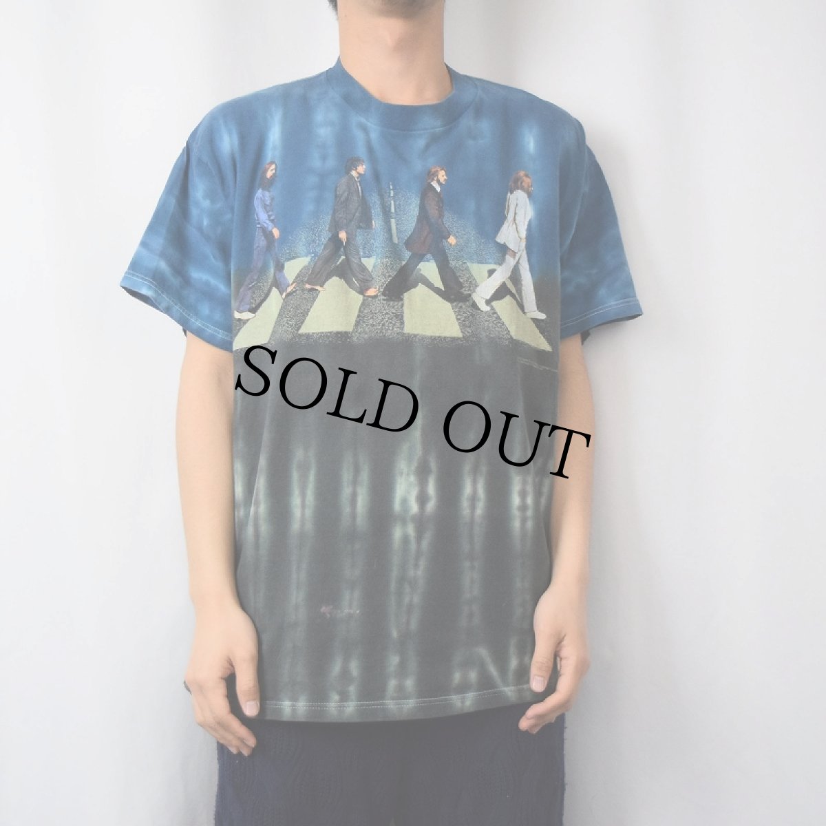 画像3: 1997 THE BEATLES "ABBEY ROAD" タイダイ ロックバンドアルバムTシャツ L (3)