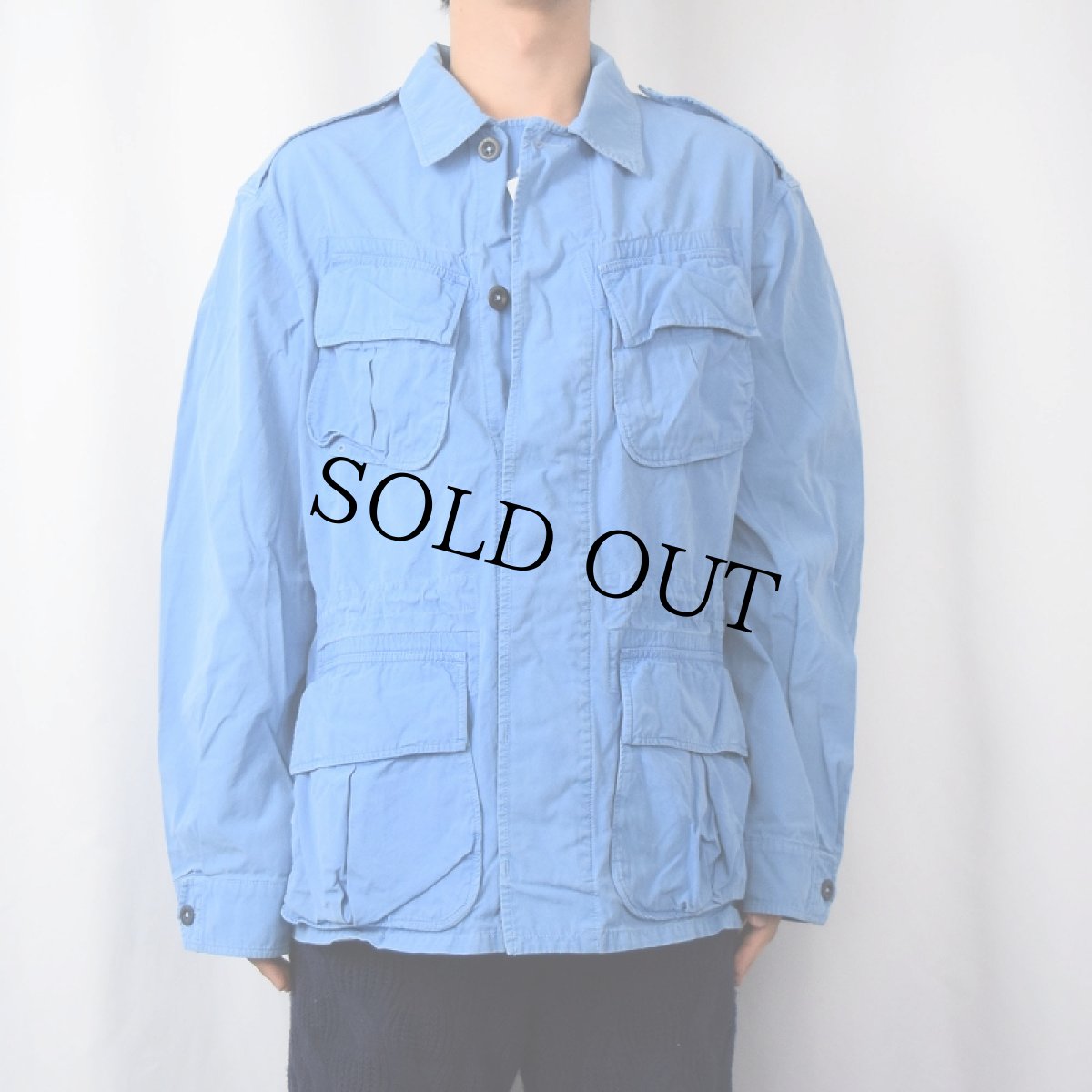 画像2: POLO Ralph Lauren "MILITARY TYPE" エポレット付き コットンジャケット L (2)