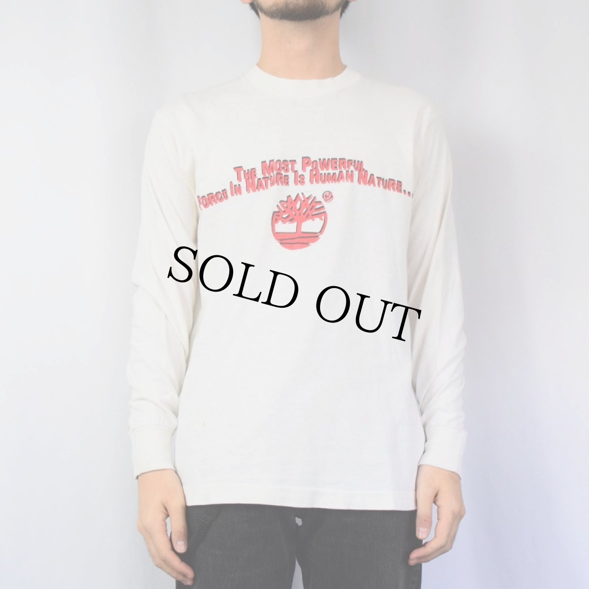 画像3: 90's Timberland USA製 "THE MOST POWERFUL..." プリントロンT M (3)