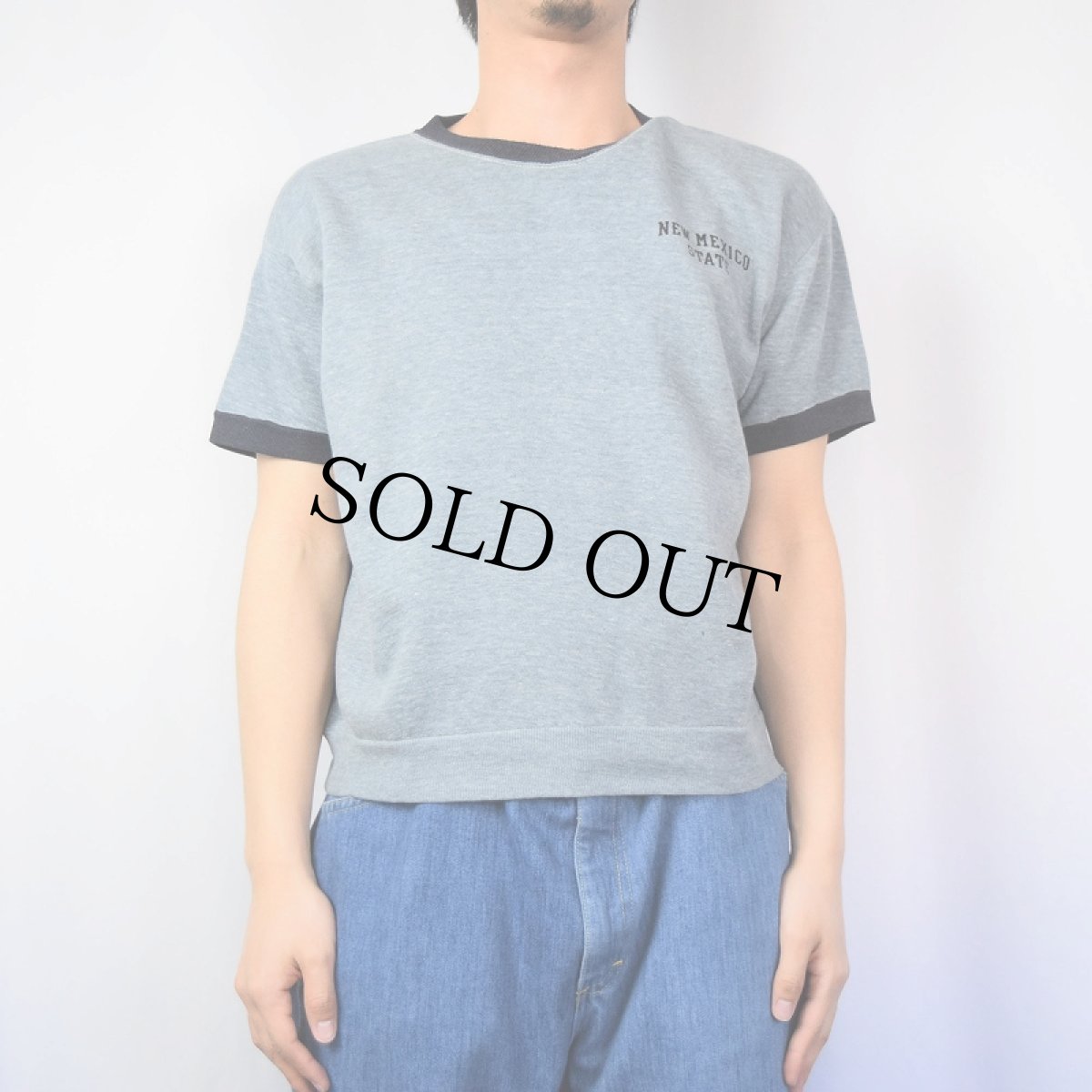 画像2: 〜60's "NEW MEXICO STATE" プリント半袖スウェット (2)