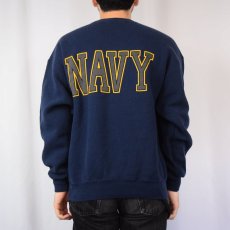 画像4: 90's SOFFE USA製 "U.S.NAVY" リフレクタープリントスウェット NAVY XL (4)