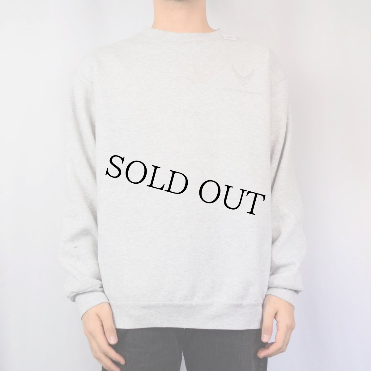 画像3: 90's〜 USA製 "U.S. AIR FORCE" リフレクタープリントスウェット L (3)