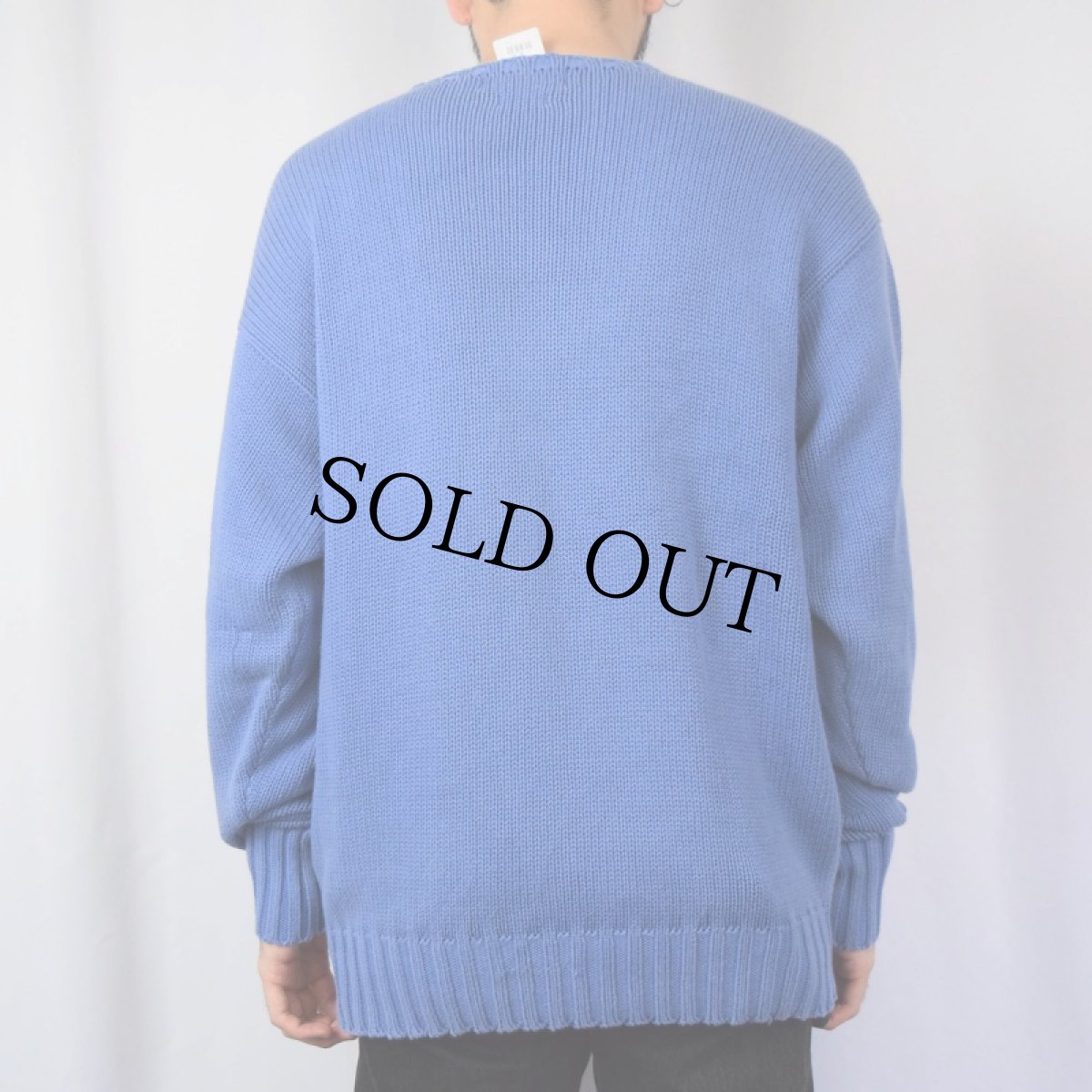 画像3: POLO Ralph Lauren ロゴ刺繍 コットンニットセーター XL (3)