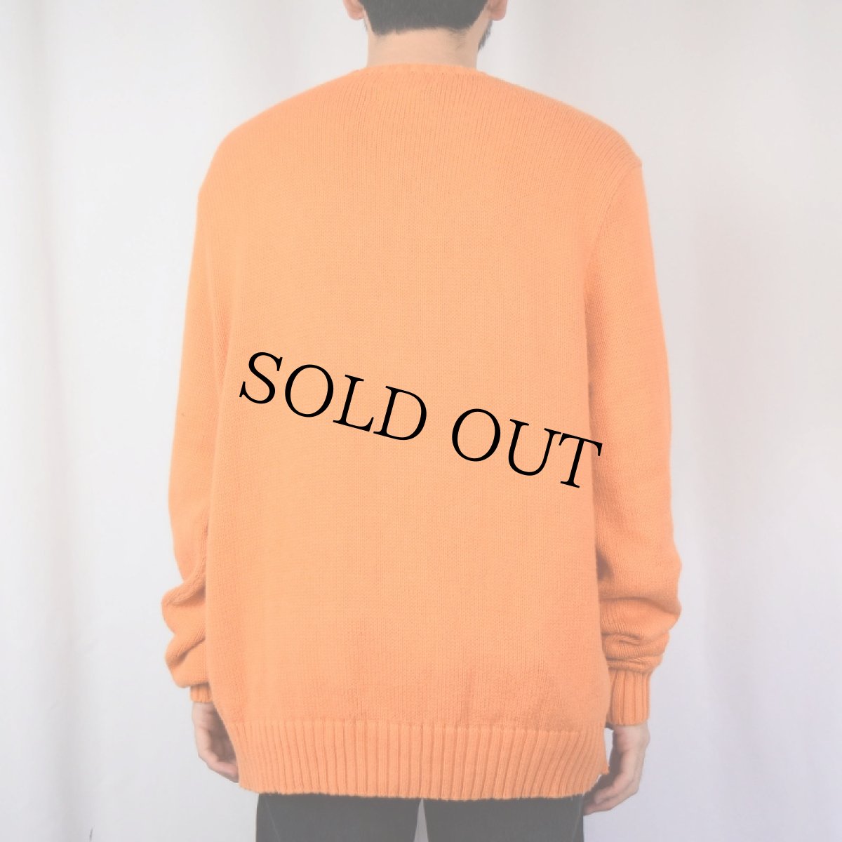 画像3: POLO Ralph Lauren ロゴ刺繍 コットンニットセーター XL (3)