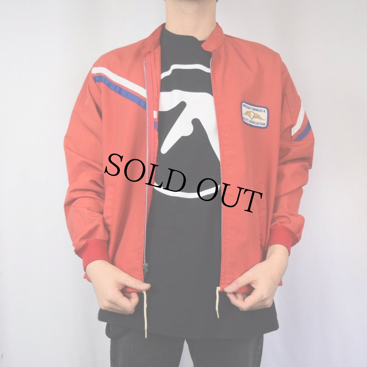 画像2: 70〜80's FLIGHT APPAREL パッチ付き レーシングジャケット L (2)