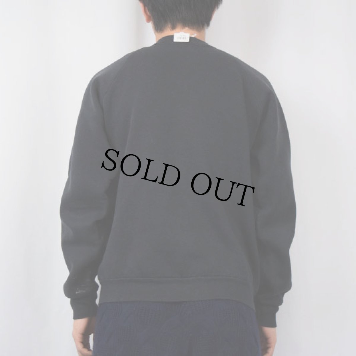 画像3: 80's USA製 民族柄 プリントラグランスウェット BLACK L (3)