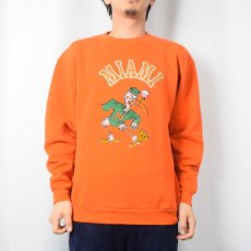 画像2: 80's RUSSELL ATHLETIC USA製 "MIAMI" フロッキープリントスウェット L (2)