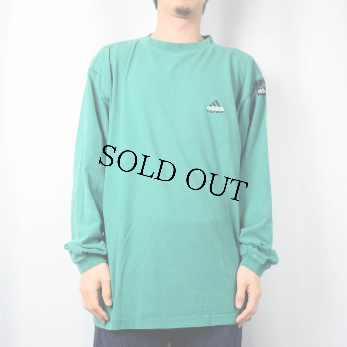 画像2: 90's adidas EQUIPMENT ロゴ刺繍ロンT L (2)