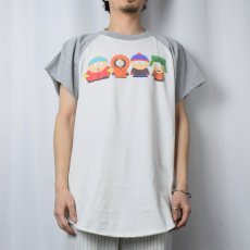 画像2: 90's SOUTH PARK USA製 カットオフ キャラクタープリントラグランTシャツ XL (2)