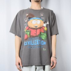 画像2: 90's SOUTH PARK "THE FATE OF CIVILIZATION IS IN MY HANDS" キャラクタープリントTシャツ XL (2)