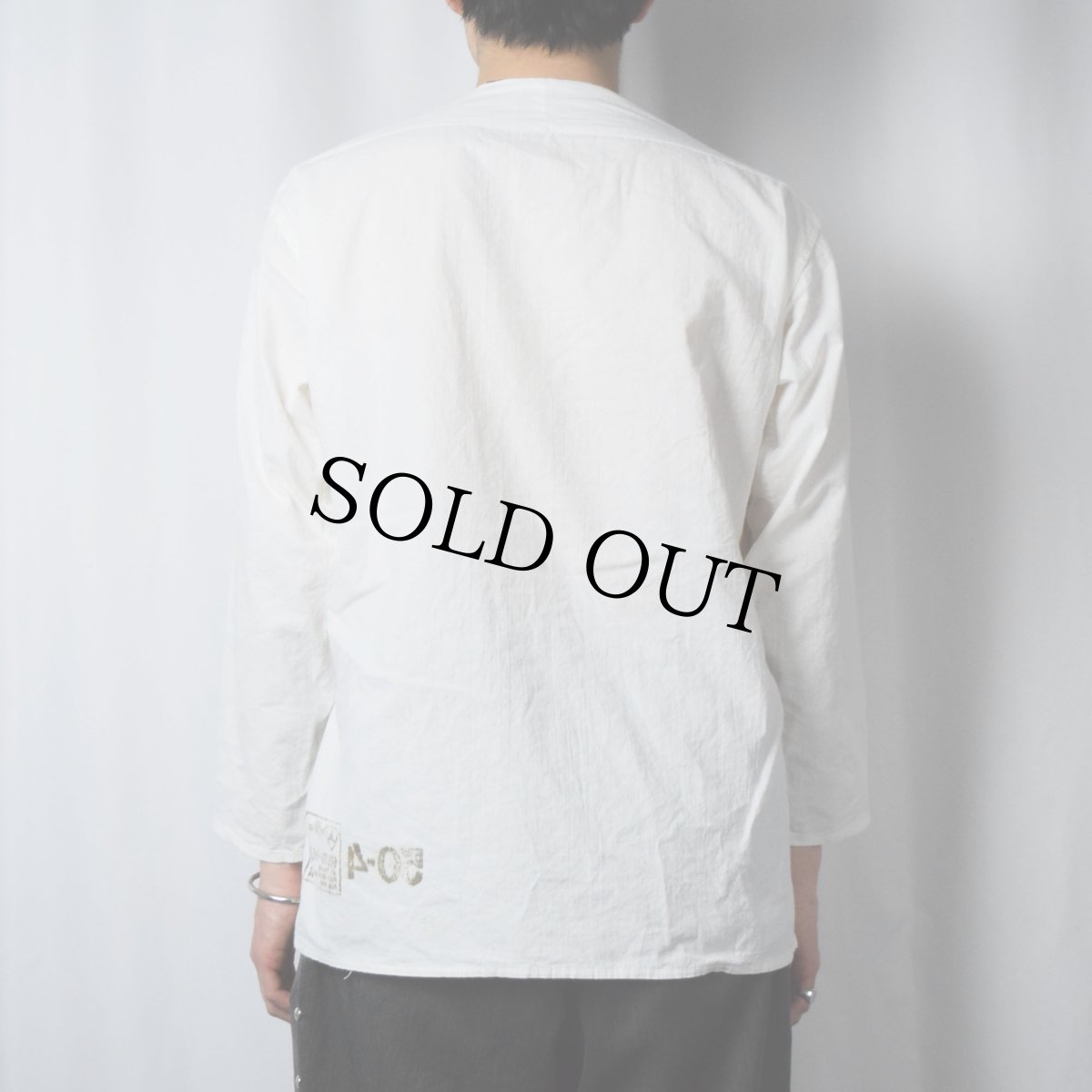 画像3: 80's ロシア軍 ヘンリーネック スリーピングシャツ (3)