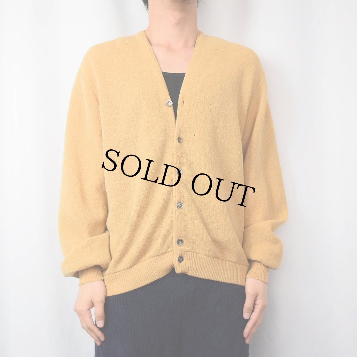 画像2: 60〜70's ROBERT BRUCE×arnold Palmer アルパカ×ウールニットカーディガン M (2)