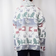 画像3: 90's GGS CANADA製 総柄 コットンパーカー L/XL (3)