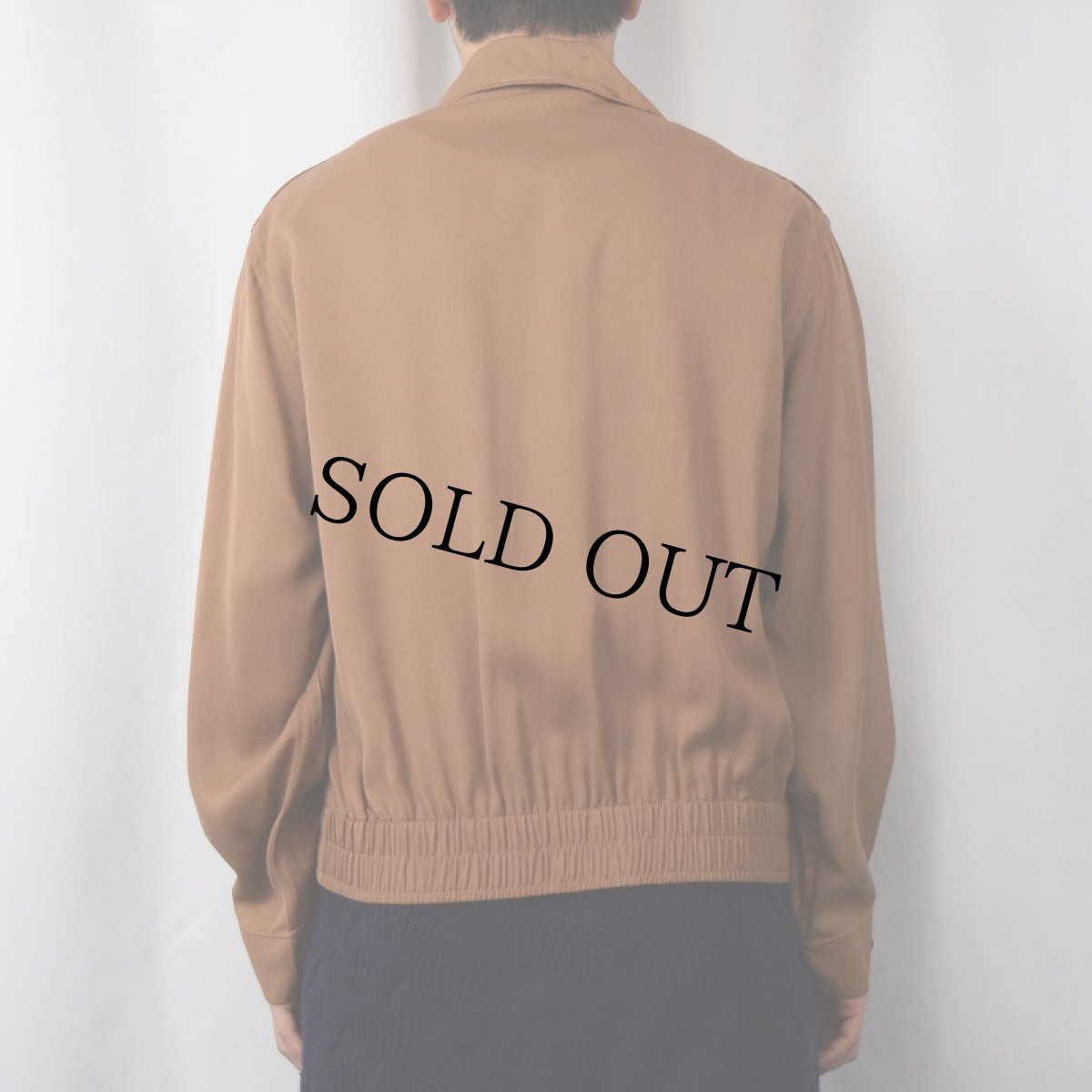 画像3: 50's UNKNOWN レーヨンギャバジンジャケット (3)