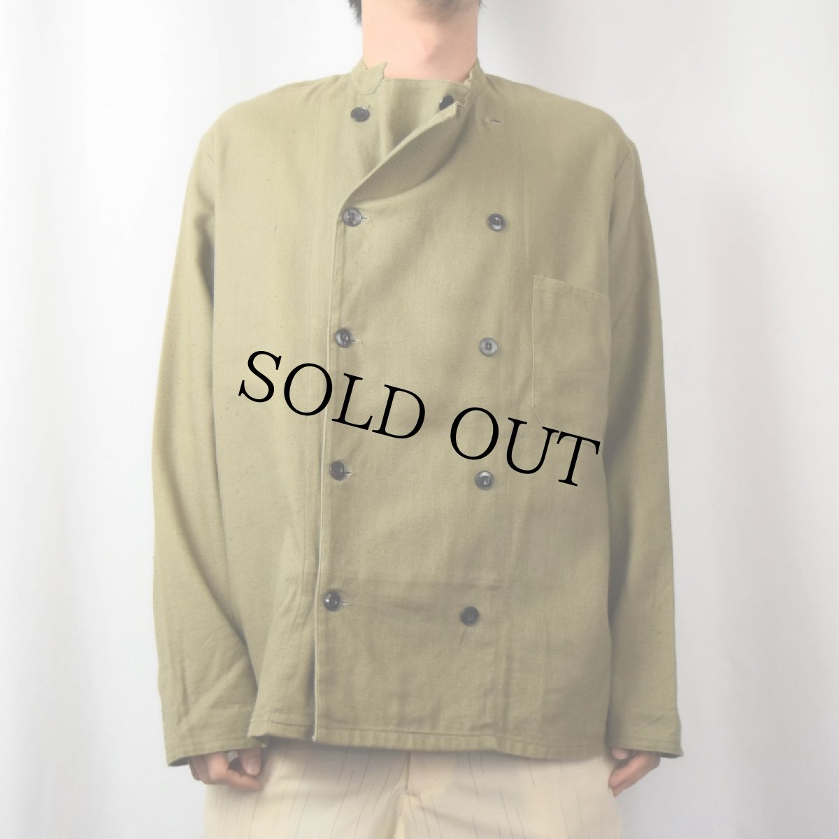 画像2: 80's 東ドイツ軍 コックシャツジャケット SIZE50 (2)