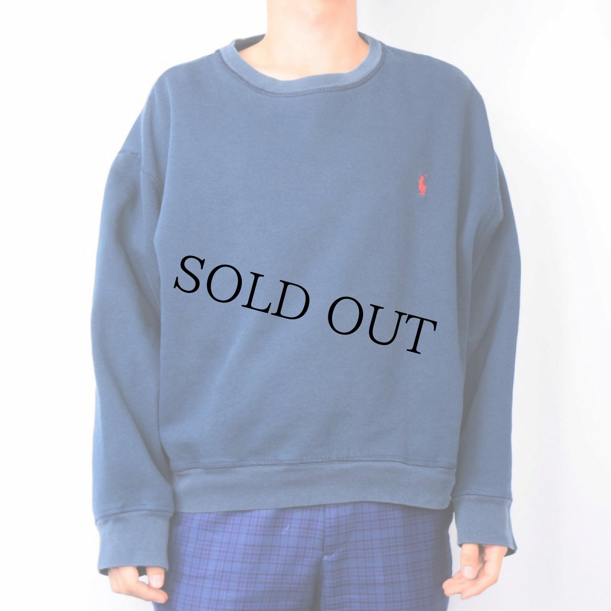 画像2: POLO Ralph Lauren ロゴ刺繍 スウェット NAVY L (2)