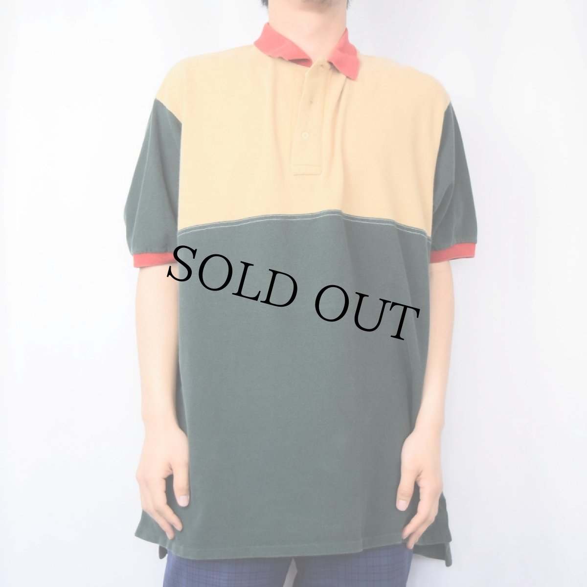 画像2: 90's POLO Ralph Lauren USA製 マルチカラー ロゴ刺繍 ポロシャツ XL (2)