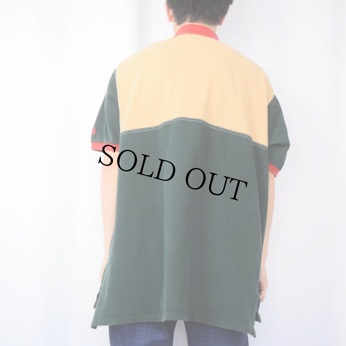画像3: 90's POLO Ralph Lauren USA製 マルチカラー ロゴ刺繍 ポロシャツ XL (3)