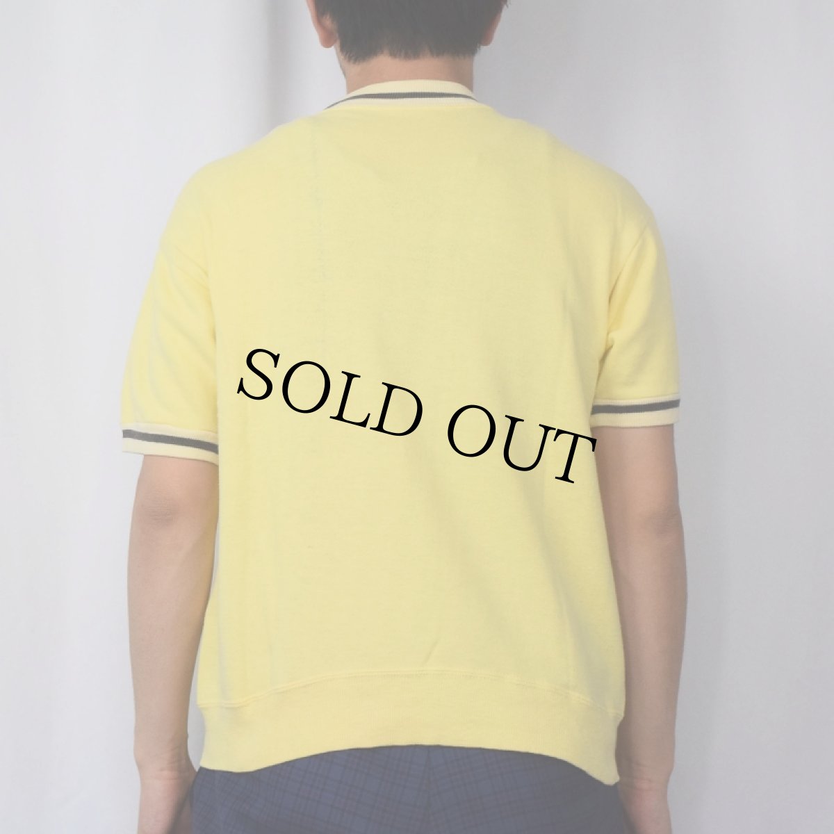 画像3: 60's リブボーダー 無地半袖スウェット (3)