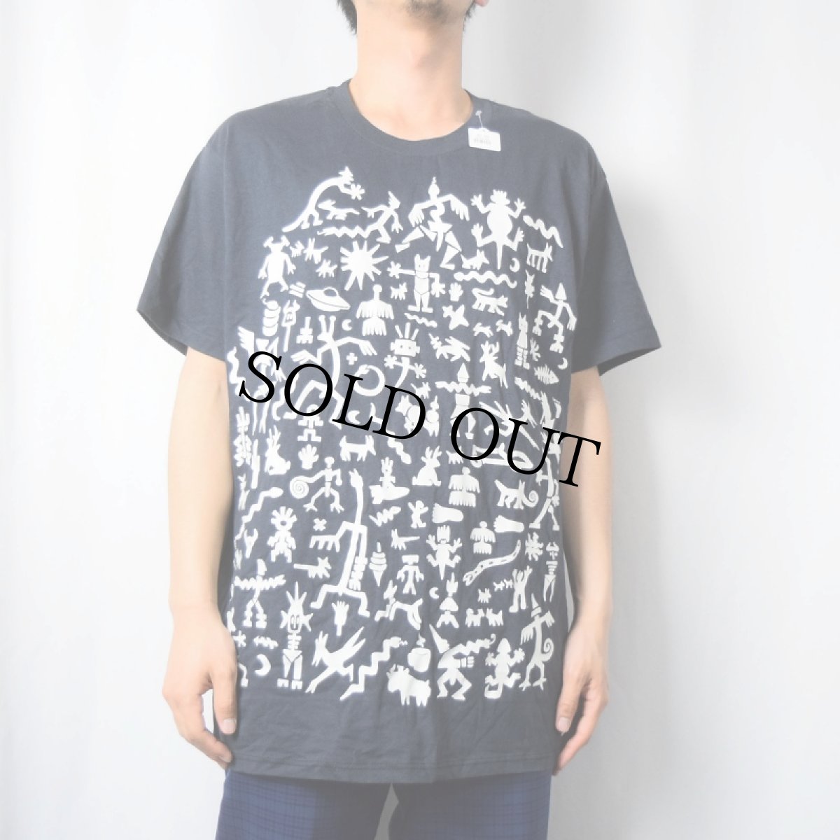 画像2: 80's Ken Brown アートプリントTシャツ NAVY (2)