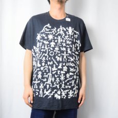 画像2: 80's Ken Brown アートプリントTシャツ NAVY (2)