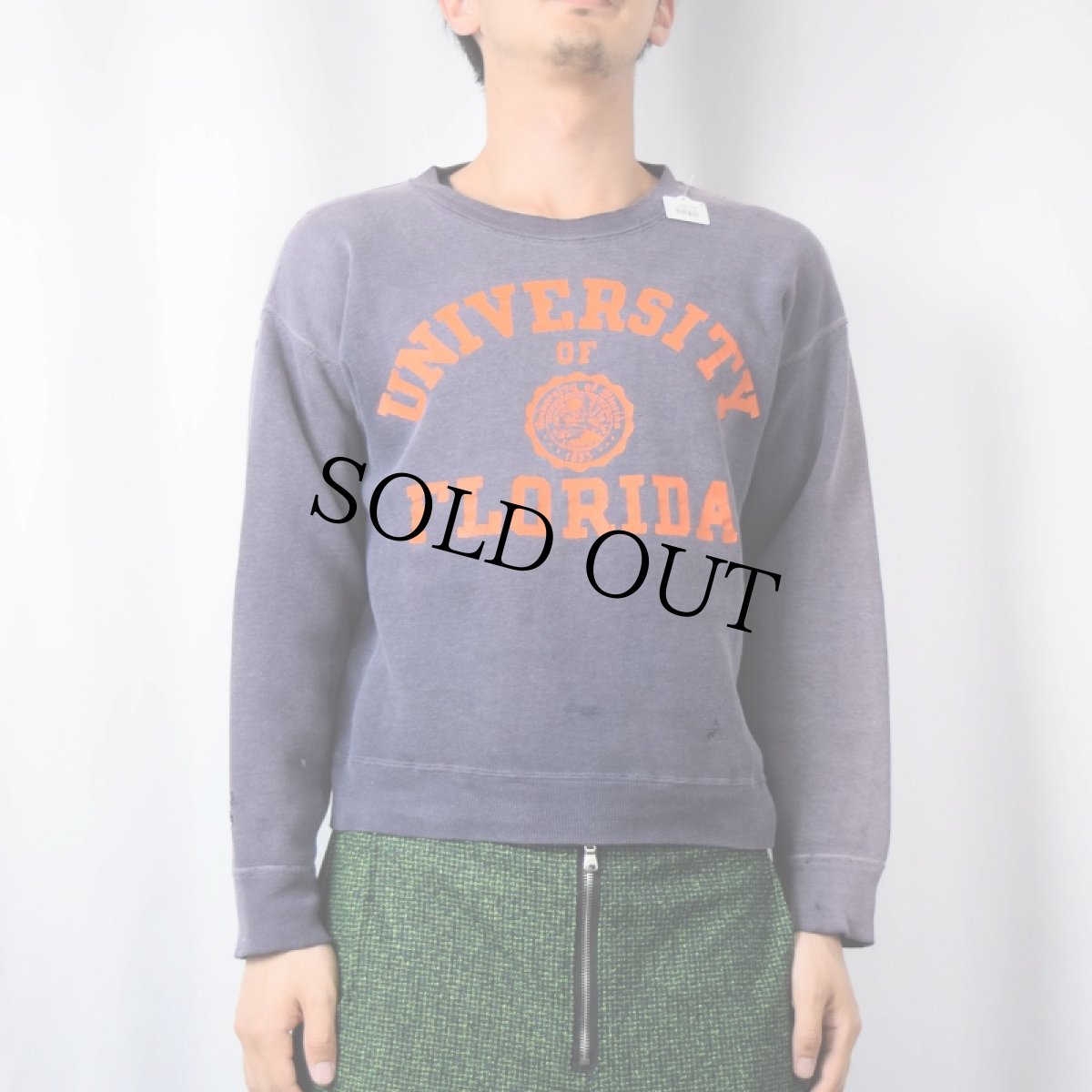 画像2: 60's Champion C中ランタグ "UNIVERSITY OF FLORIDA" プリントスウェット (2)
