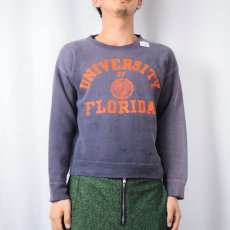 画像2: 60's Champion C中ランタグ "UNIVERSITY OF FLORIDA" プリントスウェット (2)