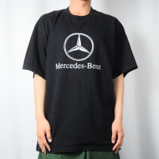 画像2: 90's Mercedes-Benz 自動車メーカー ロゴプリントTシャツ BLACK XL (2)