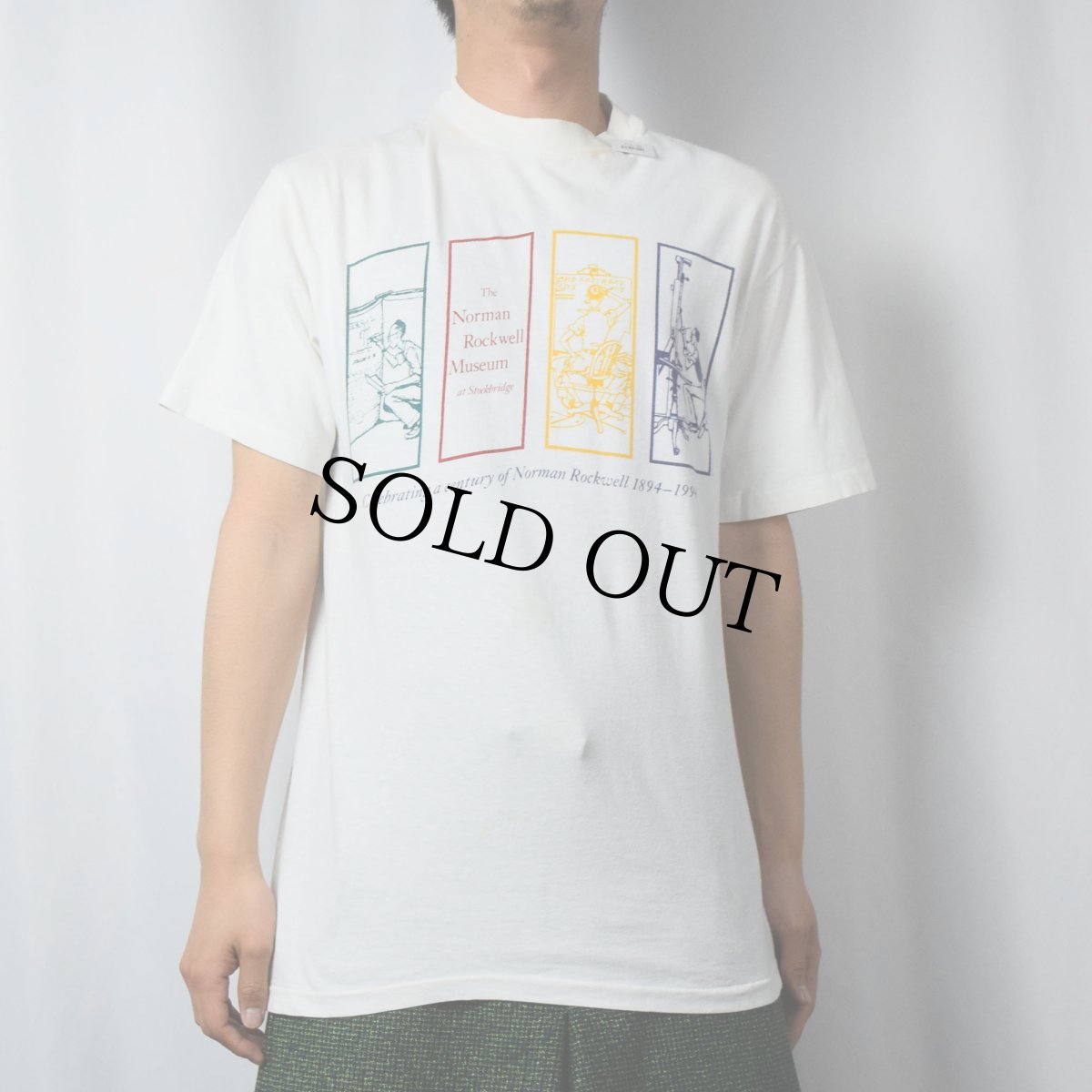 画像2: 90's Norman Rockwell Museum USA製 アートプリントTシャツ M (2)