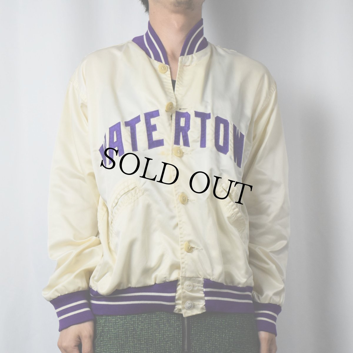 画像2: 〜50's "WATERTOWN" サテンボタンスタジャン (2)