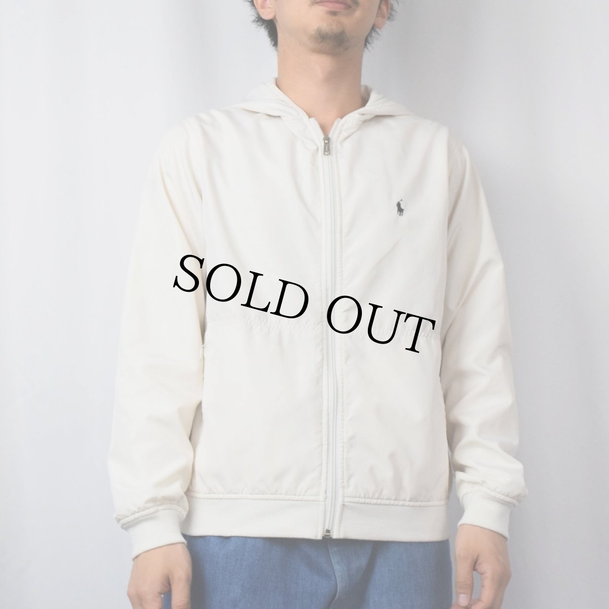 画像2: POLO Ralph Lauren ロゴ刺繍 ナイロンパーカー L (2)