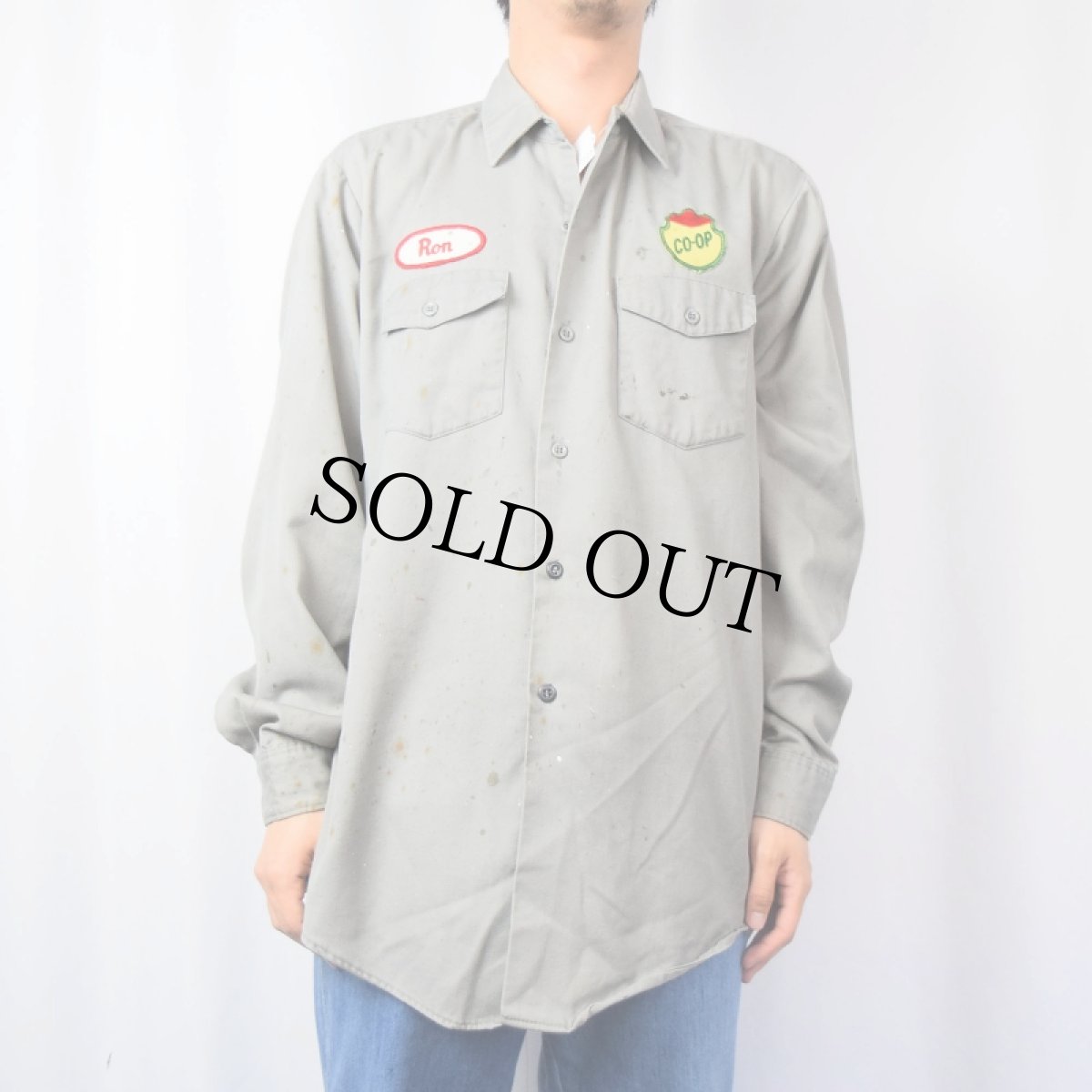 画像2: 70's Lee CHETOPA ワッペン付き ワークシャツ SIZE16 1/2 (2)