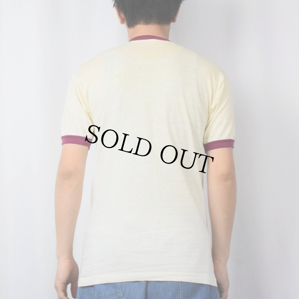 画像3: 60's Champion C中ランタグ "CAPITOL HILL "O" CLUB" インディアンヘッド プリントリンガーTシャツ M (3)