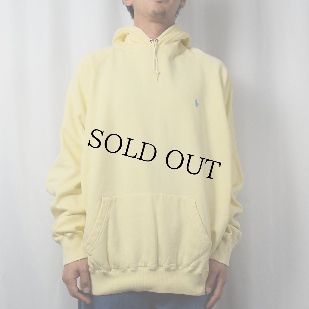 画像2: POLO Ralph Lauren ロゴ刺繍 ラグランスウェットフーディー L (2)
