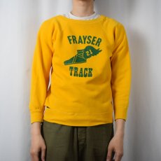 画像2: 60's HANESPORT "FRAYSER TRACK" ウイングフットプリントスウェット M (2)