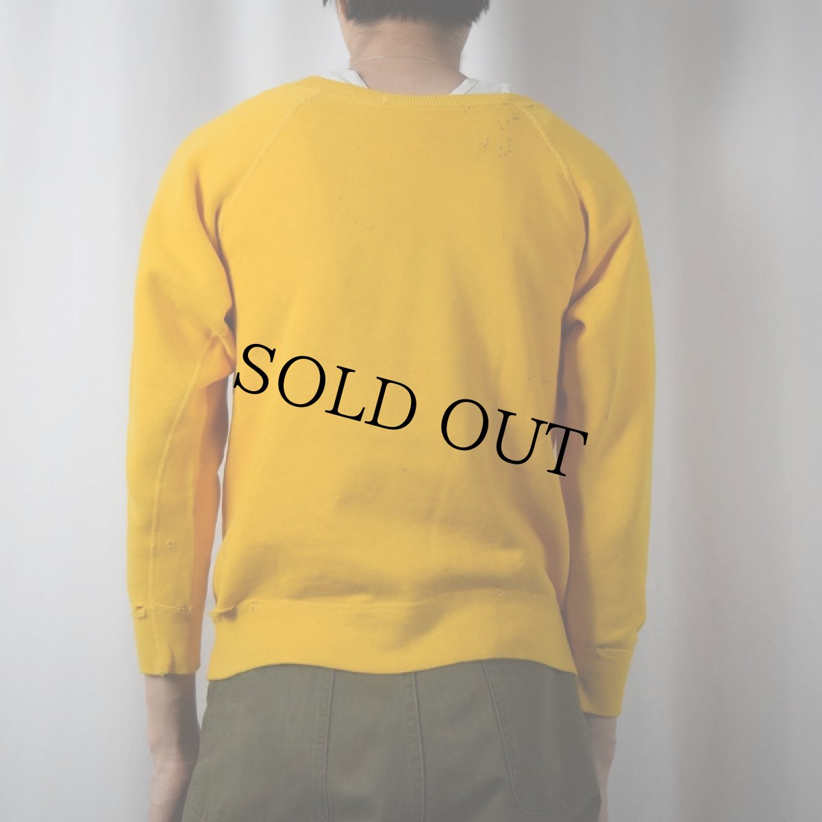 画像3: 60's HANESPORT "FRAYSER TRACK" ウイングフットプリントスウェット M (3)