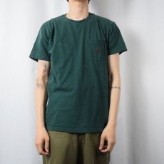 画像2: 90's POLO Ralph Lauren USA製 ロゴ刺繍 ポケットTシャツ S (2)