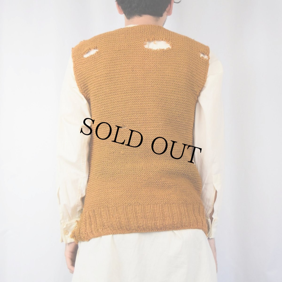 画像3: 1910's WWI AMERICAN RED CROSS ウールニットベスト (3)