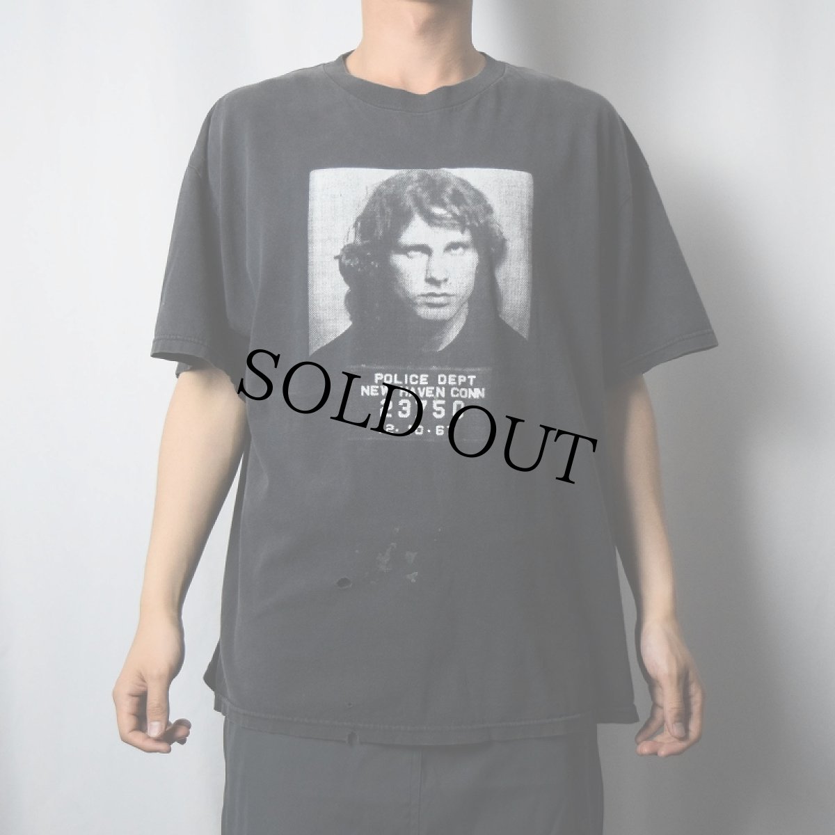 画像3: 【お客様お支払処理中】The Doors "JIM MORRISON" ロックミュージシャンプリントTシャツ BLACK (3)