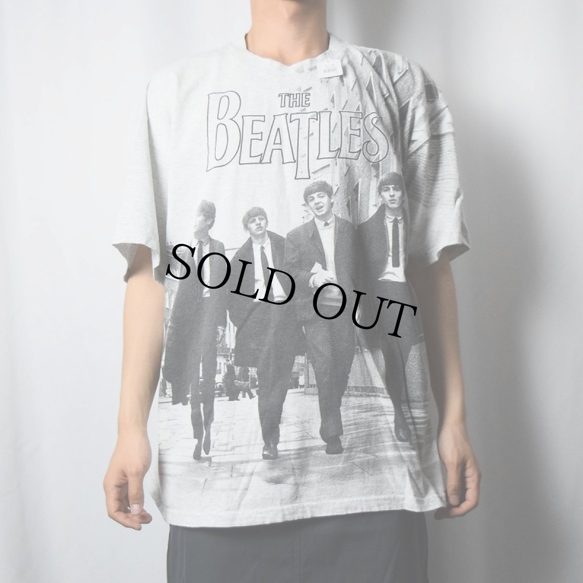 画像2: THE BEATLES 大判プリント ロックバンドTシャツ XL (2)