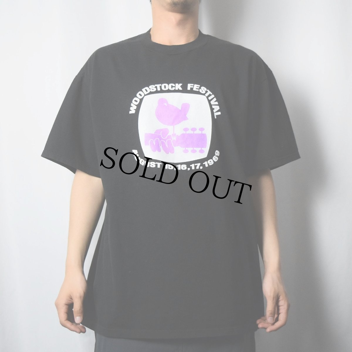 画像2: 90's WOODSTOCK 1969 USA製 ロックフェスティバルTシャツ BLACK XL (2)