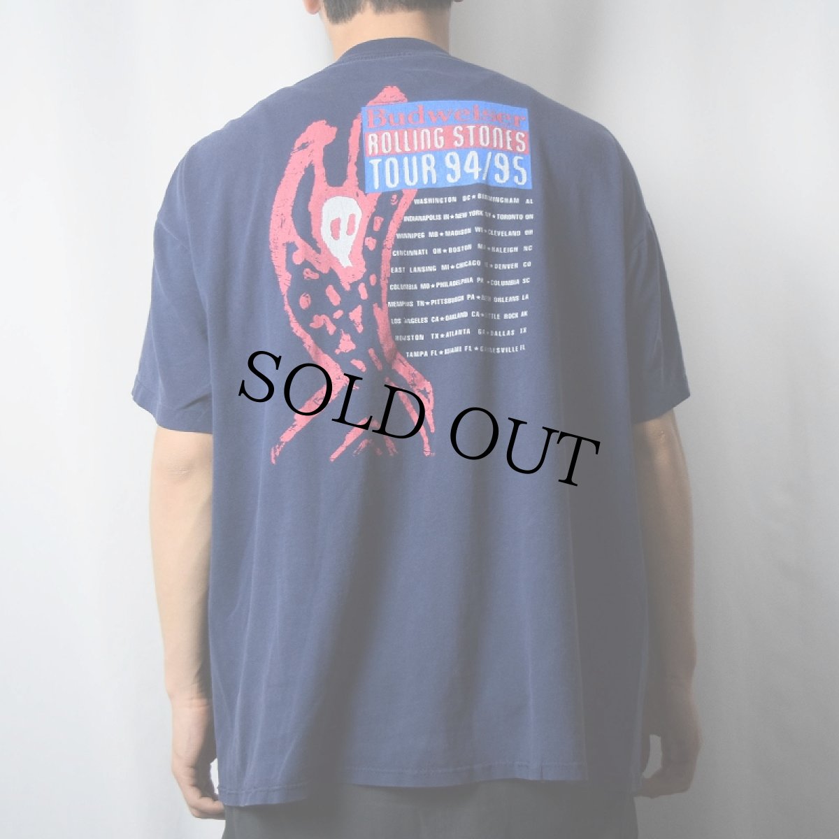 画像4: 1994 ROLLING STONES USA製 "VOODOO LOUNGE" ロックバンドツアーTシャツ NAVY XL (4)