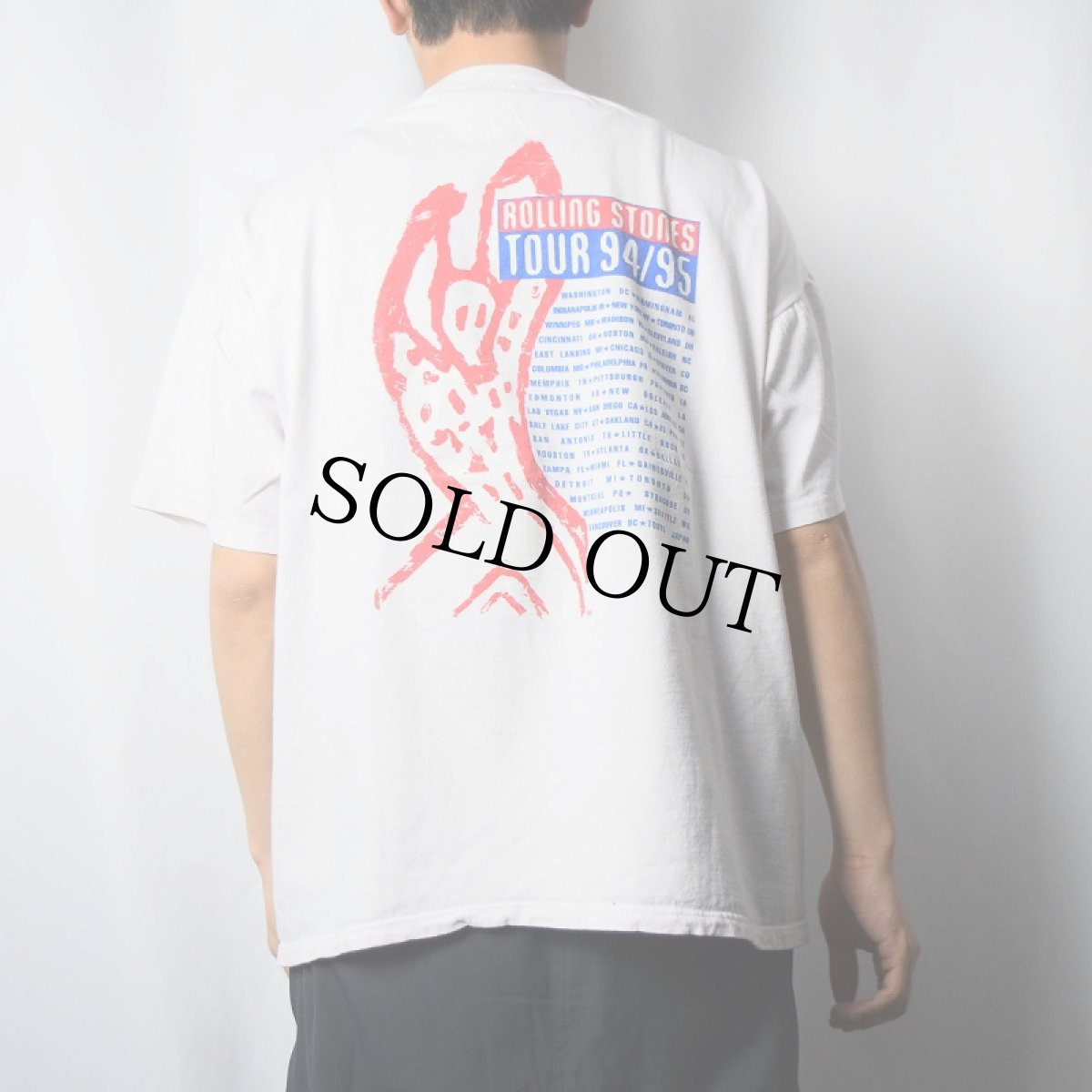 画像4: 1994 ROLLING STONES USA製 ロックバンドツアーTシャツ XL (4)