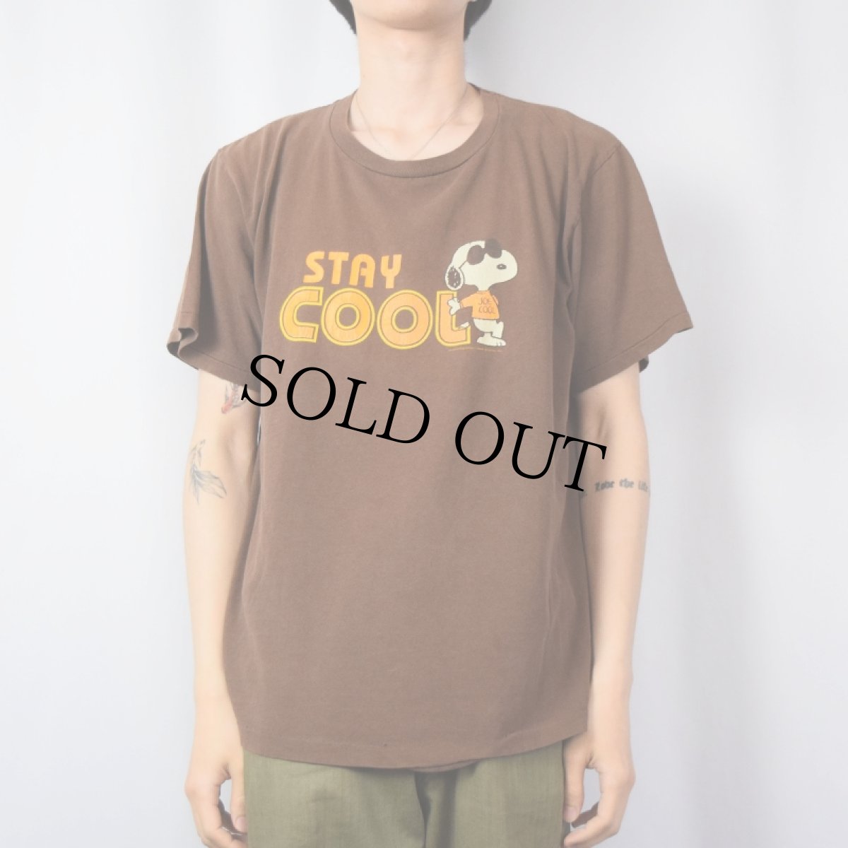 画像2: 90's SNOOPY "STAY COOL" キャラクタープリントTシャツ (2)