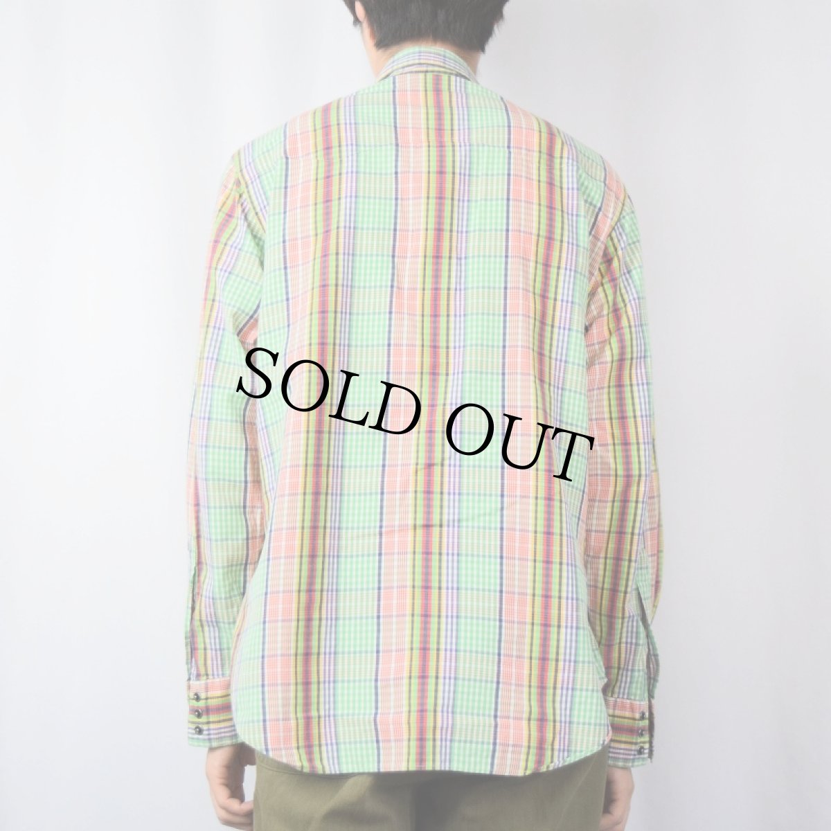 画像3: POLO Ralph Lauren チェック柄 "RL WESTERN" コットンウエスタンシャツ L (3)