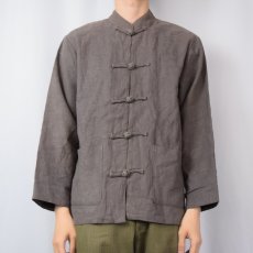 画像2: 【SALE】 リネンチャイナジャケット (2)